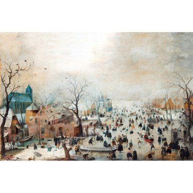 Winterlandschap met schaatsers - Hendrick Avercamp